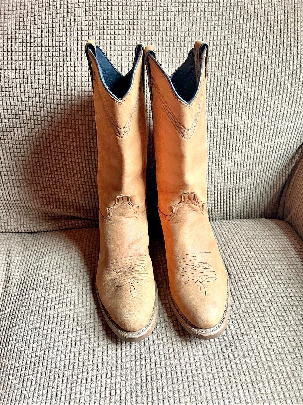 Abilene mens work Brown Western Boots made in usa